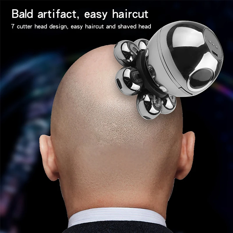 

HOT！-Electric Barber For Men Rechargeable Bald Head Electric 7 Floating Heads Beard Nose Clipper Hair Trimmer
