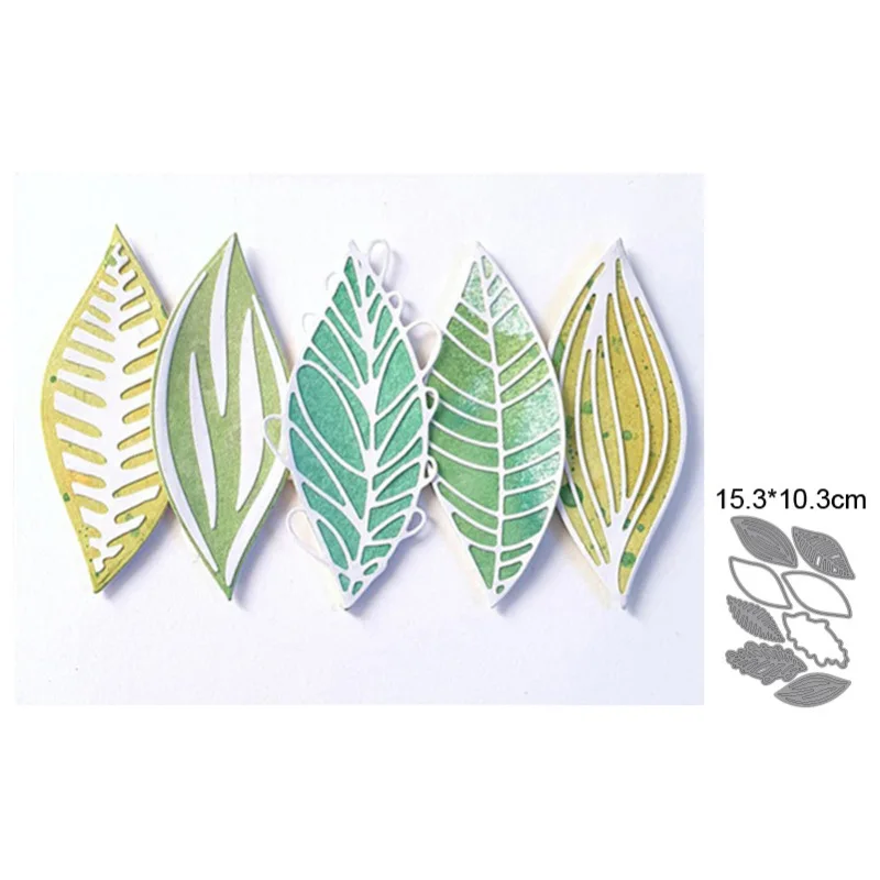

8 Pcs Hollow Leaves Set Metal Cutting Dies Stencils for DIY Scrapbooking Photo Album Decorative Embossing DIY
