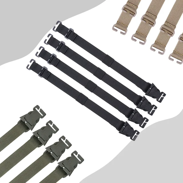 4pcs Molle System Webbing Straps Tactical Backpack Vest Adapter Belts Outdoor Sports Climbing Hiking Hunting Bags Chest Straps 4