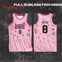 BINI BLOOOMS T-shirt SHEENA VERSE Pink Full Sublimation Vest JERSEY New Summer Short Sleeve Men Women Children Clothes Tops 1