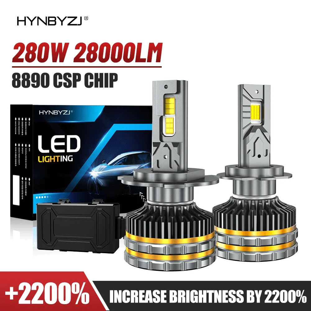 

HYNBYZJ 280W 28000LM H4 LED Lamp H7 LED Headlight Car Bulbs Canbus 9005 9006 9007 9008 HB3 HB4 9012 H1 H8 H9 H11 H13 Headlamp