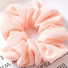 

Rubber Band Hair Accessories Ties Scrunchies Pack Headwear Fashion Solid Chiffon Women Girls Strips Ponytail Ties Rope