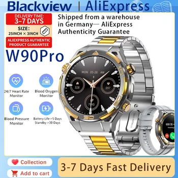 IOWODO 2026 New W90Pro GPS Smartwatch with Flashlight 1.43" HD AMOLED Display 900mAh Bluetooth Waterproof Watch for Men Women