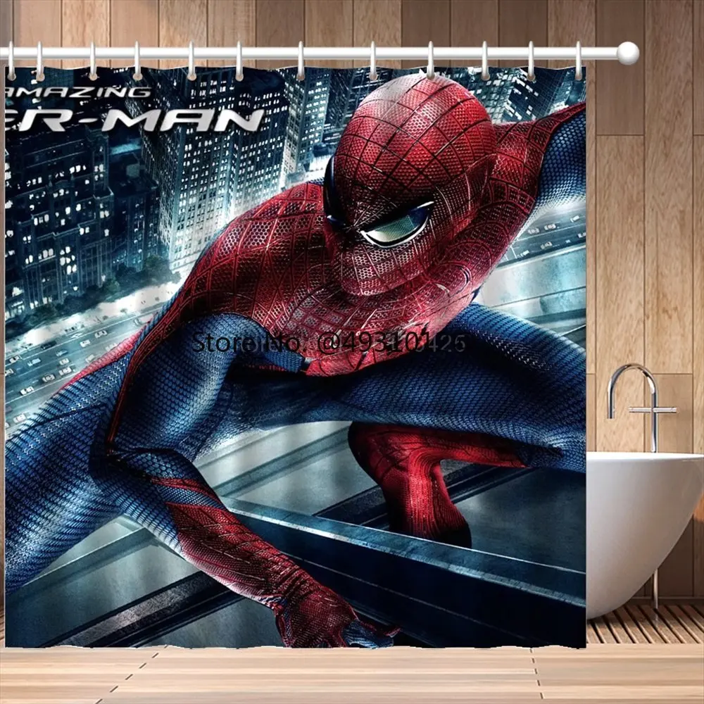 

2023 Disney Deadpool Waterproof Shower Curtains Fabric Polyester Cartoon Printing Bath Drapes Cartoon Bathroom Decor