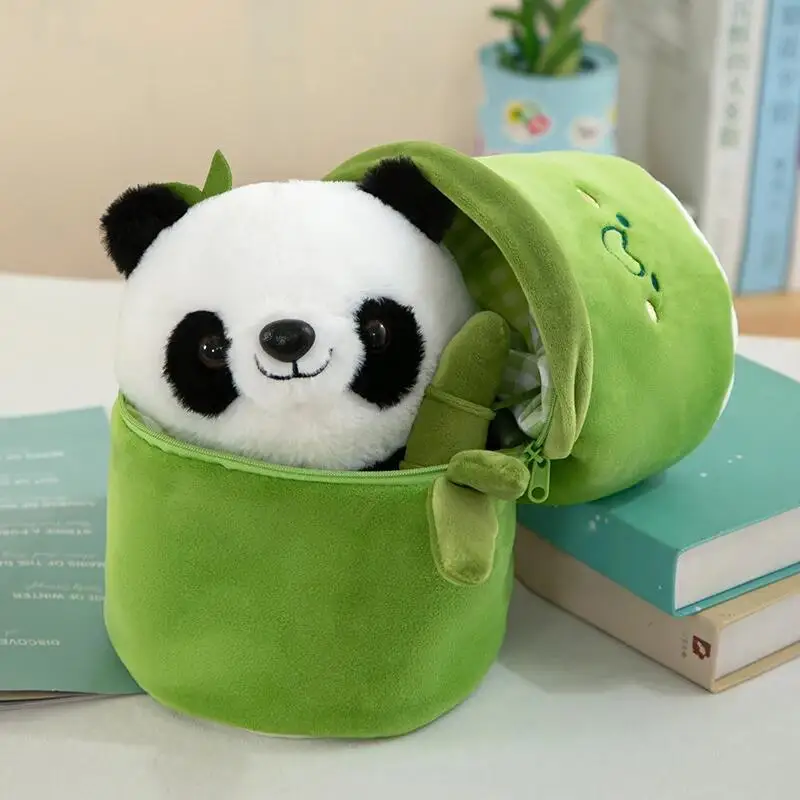 Kawaii Bamboo Panda Plush Pillow Doll - Soft Stuffed Animal Toy Gift