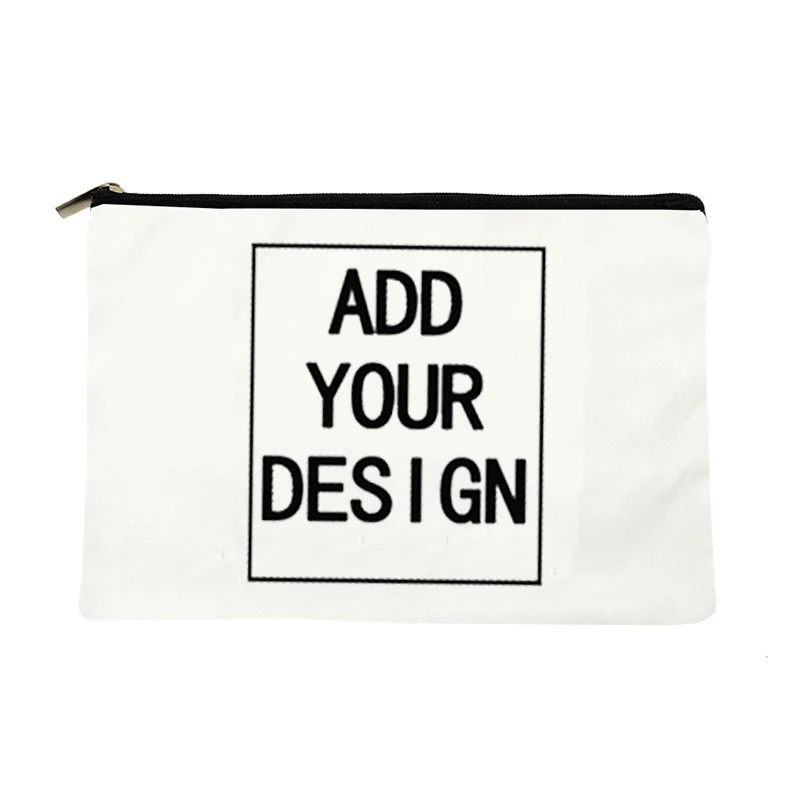 Stylish Personalized Cosmetic Bag Zipper Custom Design Add Your Name Company Logo Cosmetic Bag Organizer Wallet Pencil Bag Gift 6