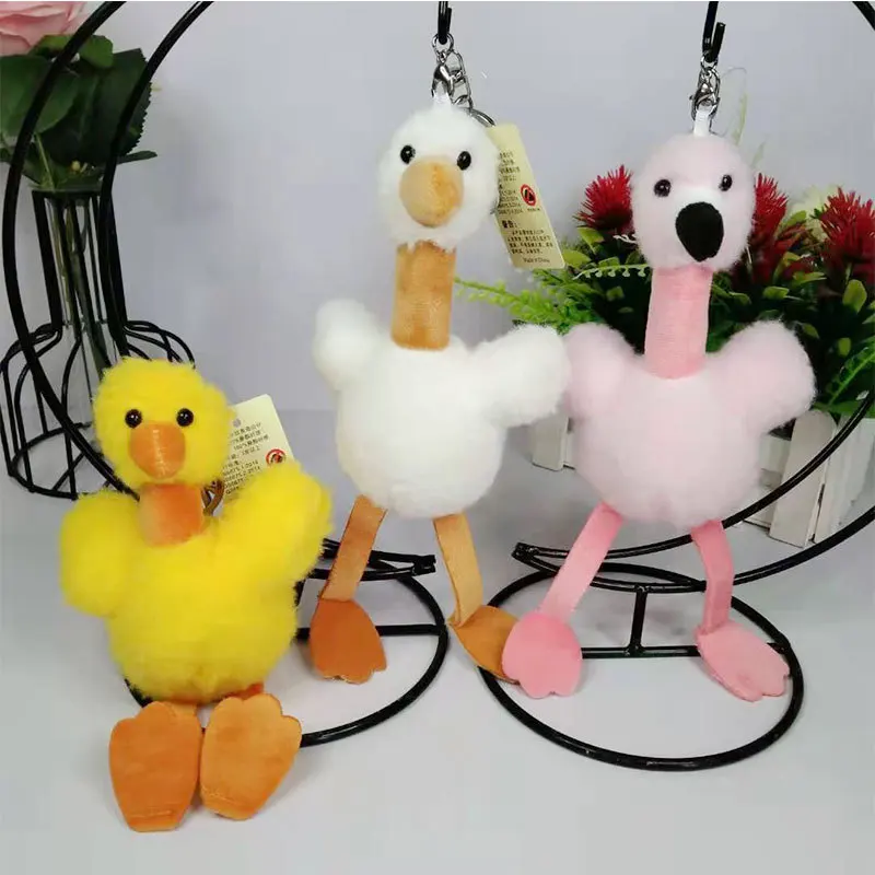 

Подвеска с мультяшным фламинго, мягкая плюшевая игрушка в виде животного, школьный портфель, подарок для детей, 20 см