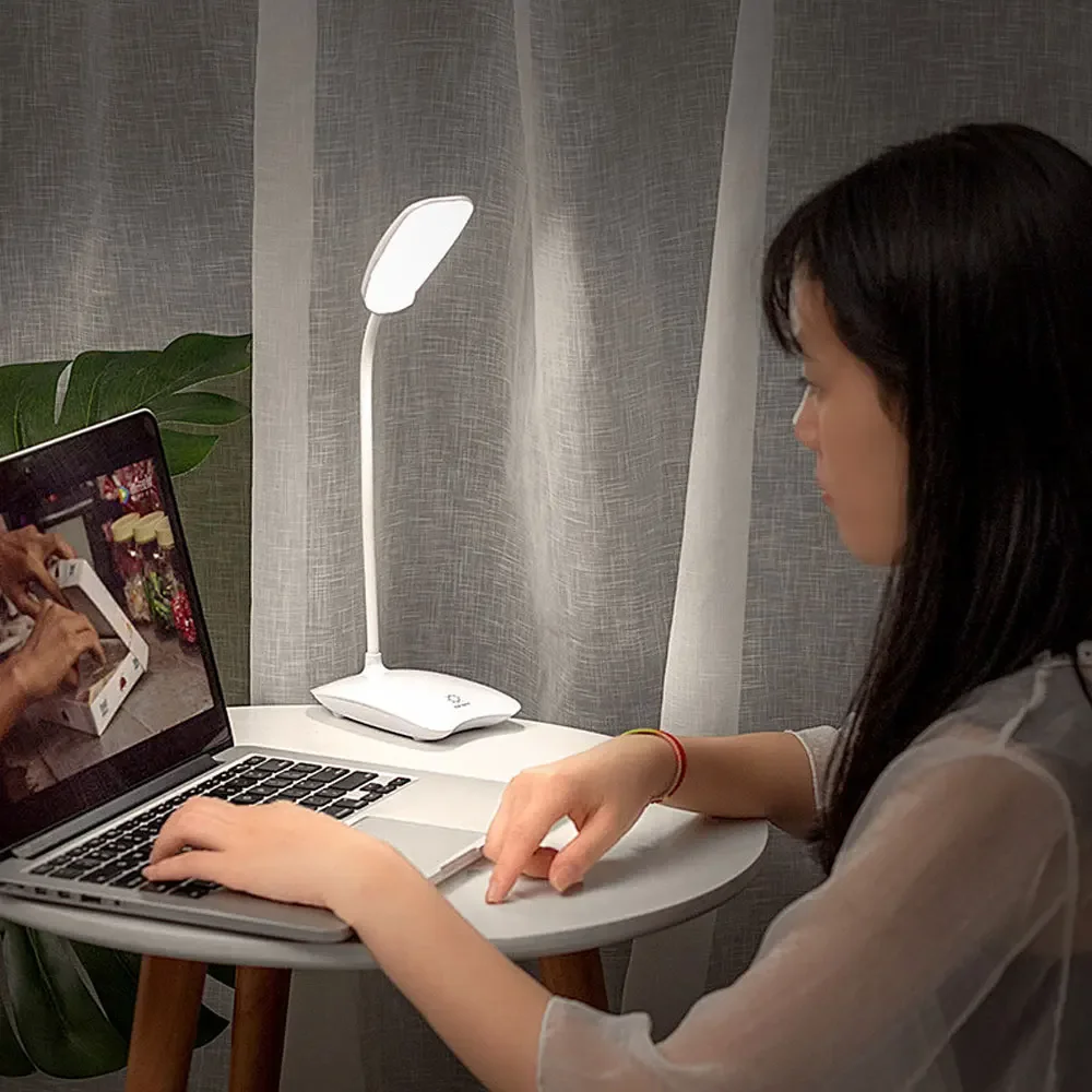 조절 가능한 USB 전원 LED 책상 PC 램프, 휴대용 야간 조명, 멀티 앵글 독서 램프, 3 기어 터치, 기숙사 침실용