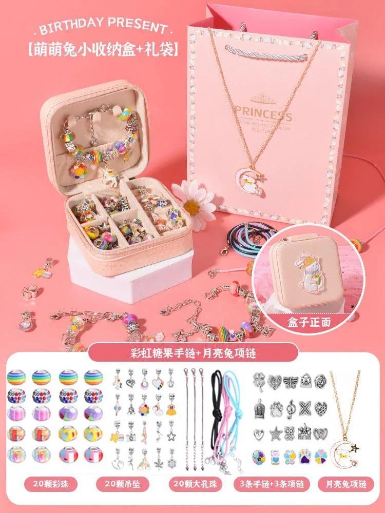 Beaded Bracelet Making Kit for Girls with Gift Box