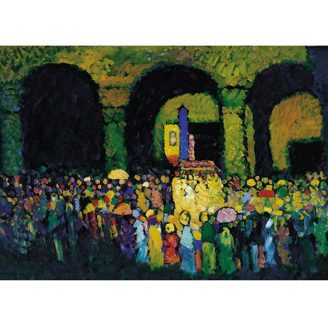 

The Ludwigskirche in Munich,Wassily Kandinsky oil painting Hand painted Cityscape oil painting,Modern wall decorative picture