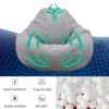 New Bean Bag Chair Sofa Cover Soft Comfortable Sofa Chair Protection Cover with Storage Bag without Filler Furniture Accessories 2