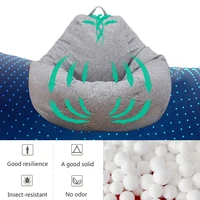 New Bean Bag Chair Sofa Cover Soft Comfortable Sofa Chair Protection Cover with Storage Bag without Filler Furniture Accessories 2