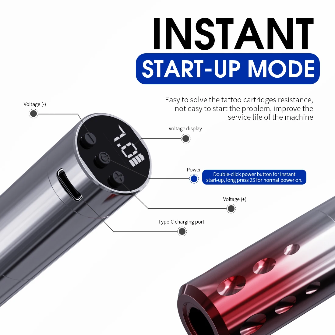 Mast Wireless Tattoo Machine for Permanent Makeup Eyebrows Lips Artist Tattoo Supplies Tattoo Gun Fit Universal Cartridges 4