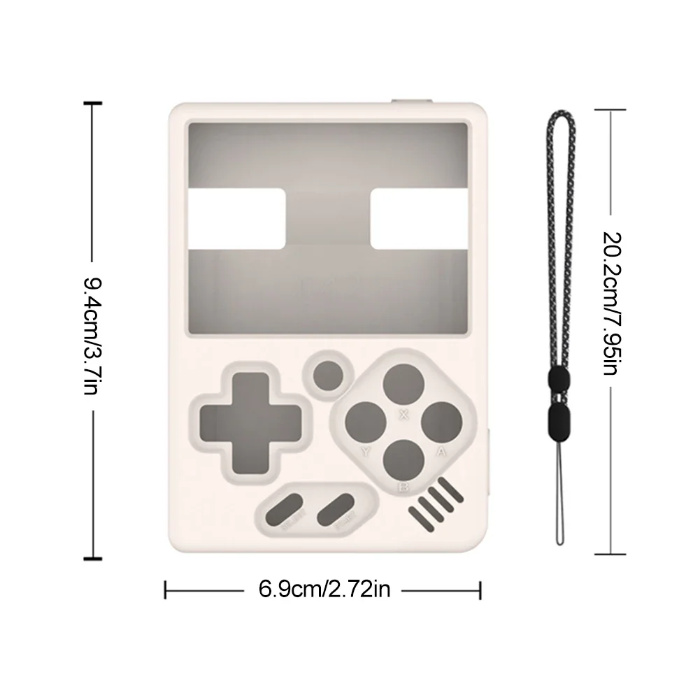 Silicone Case Anti-Scratch Protective Case with Lanyard Soft Skin Cover Case Protector Cover for MIYOO Mini V4 Game Accessories