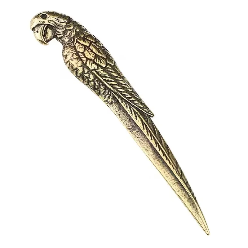 The Parrot Tea Knife Brass Small Place Television Cabinet Wine Accessories Brass Handicrafts Gifts Can Be Customized