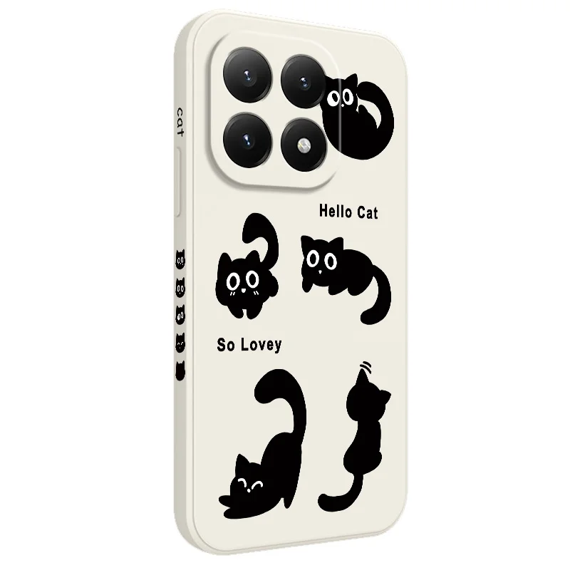 Black Cat Silicone Phone Case Cover