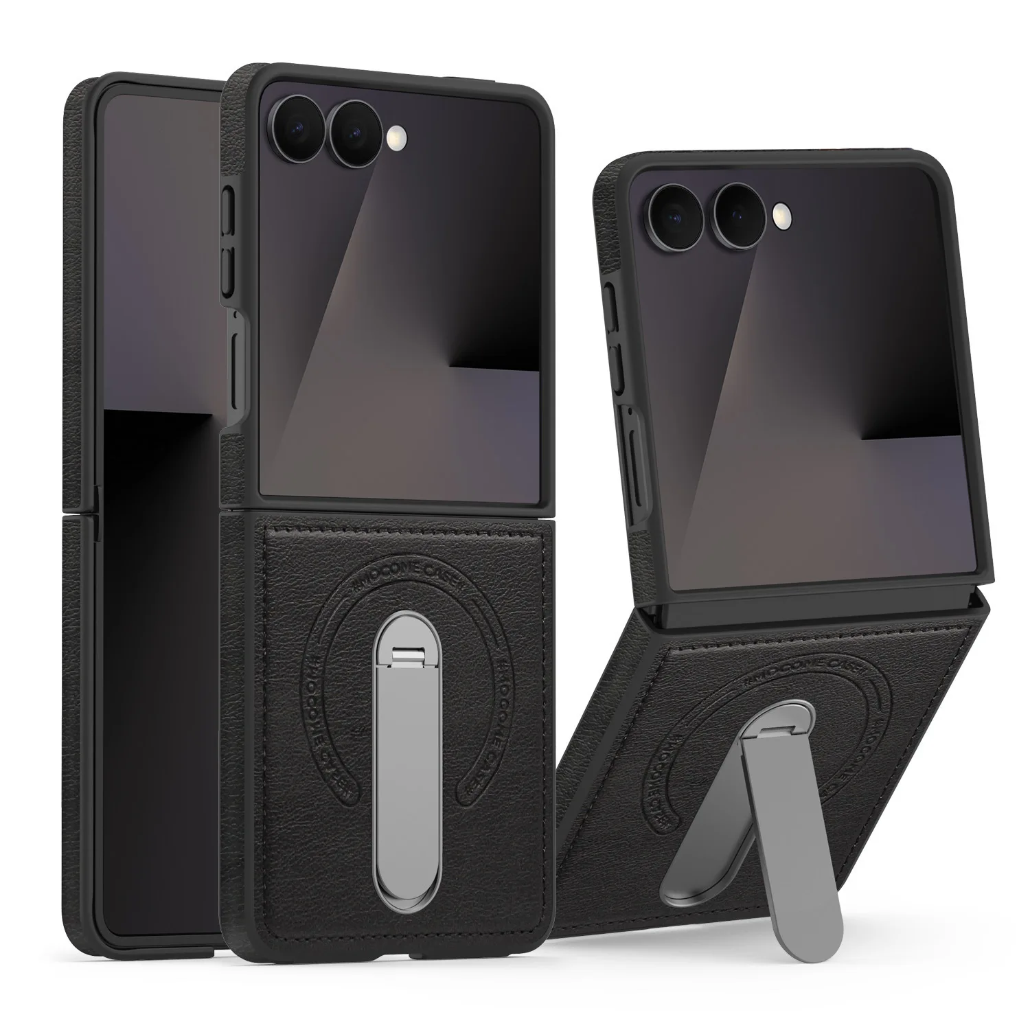 Vegan Leather 360° Rotating Stand Protective Case - Shockproof, Foldable Screen Cover