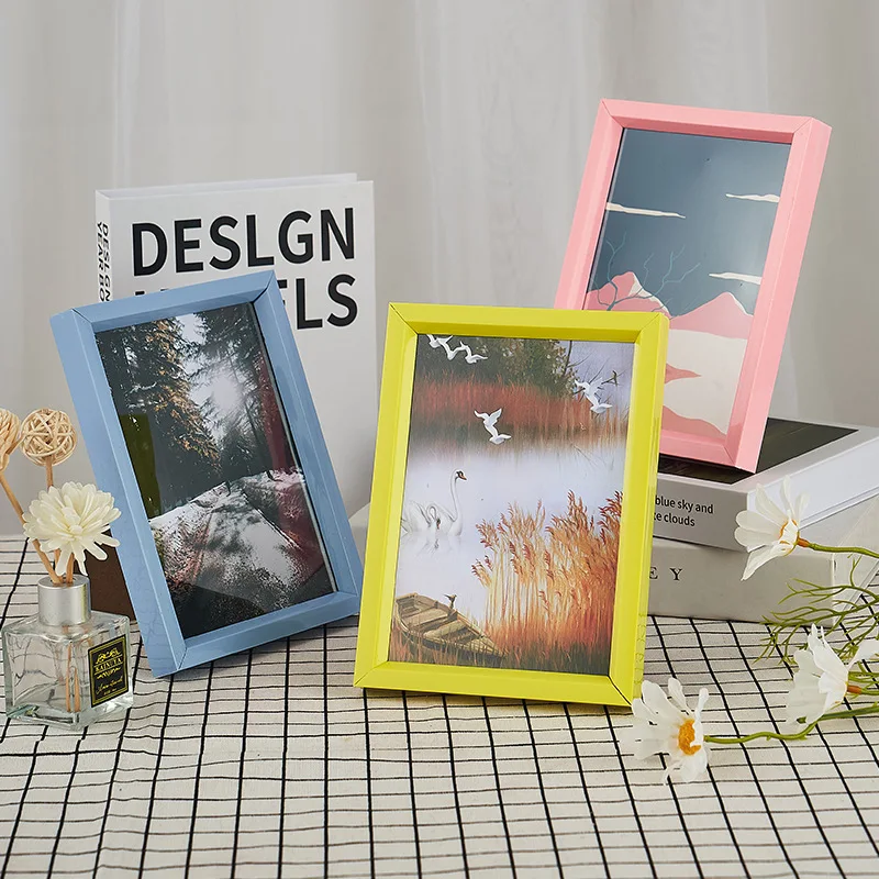 

87132 Factory direct sales three-dimensional square oil painting stick picture frame handmade diy four grid nine grid pictu