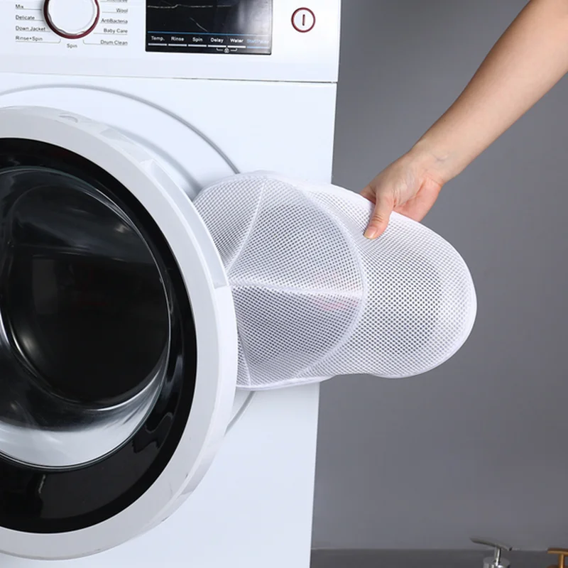 1/2PCS Hat Wash Protector Baseball Cap Cleaner Laundry Bag Wash Hat Bag Washing Machine Mesh Bag Household Cleaning Supplies 3
