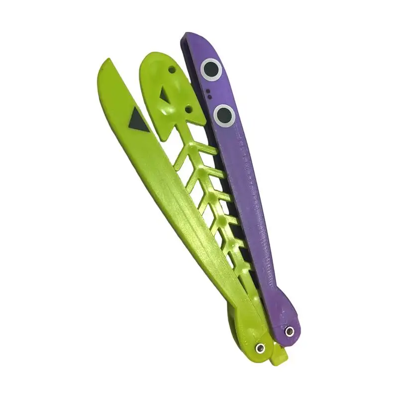 Stampa 3D Gravity Knife Cub Jumping Small Turtle Knife Mini Model Pendant Push Card Decompression Toy Mini Butterfly Knife