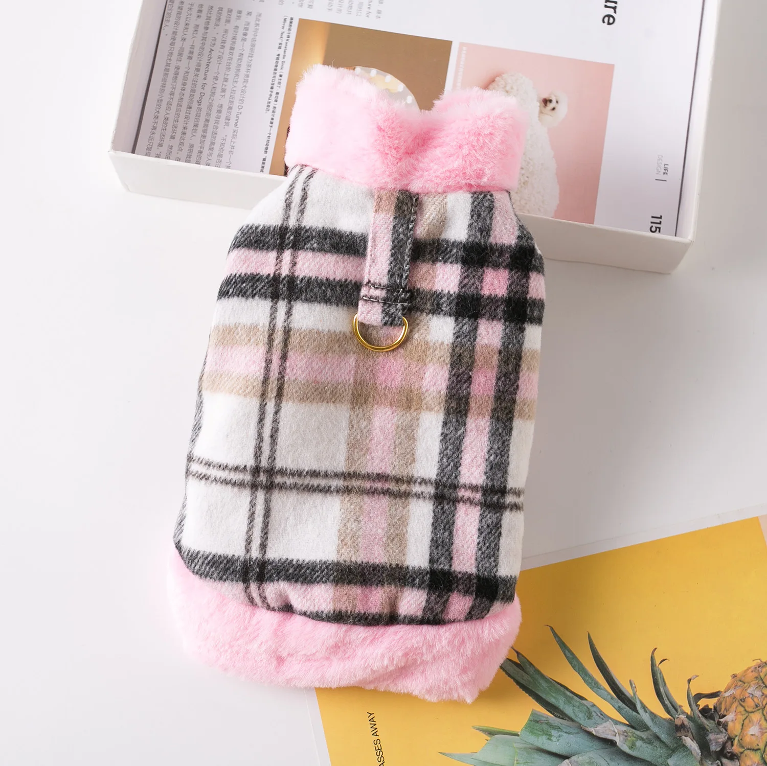 Autumn and winter can be leashed thickened pet dog teddy Bomei Schnauzer Bichon clothes small dog winter two-legged clothes
