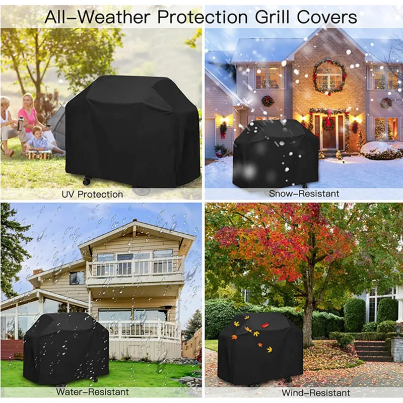 Barbeque Grill Covers Anti Dust Waterproof Weber Heavy Duty Grill Cover Rain Protective Outdoor UV Resistant Gas BBQ Cover grill cover