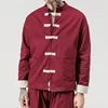Linen Jacket Men Chinese Style Jacket Retro Button Coats Casual Fashion Linen Tang Jackets Male 4