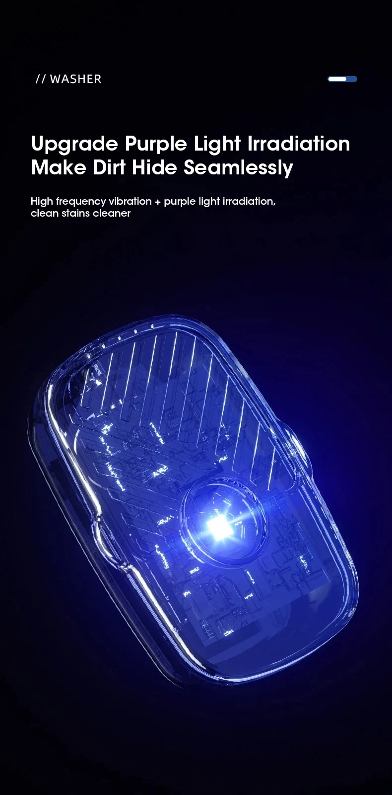 Description Picture 4 of itemVegetable and Fruit Cleaning Machine Multi Functional Cleaner Mini Kitchen Vegetable High-frequency vibration Cleaning Machine