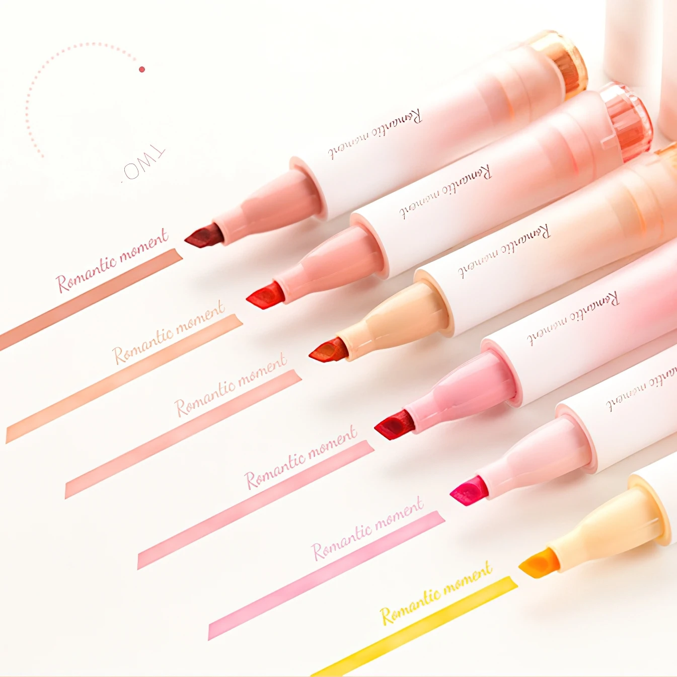 3pcs 로맨틱 순간 컬러 형광펜 펜 세트 그림 학교 F7645 그리기에 대 한 몸집이 작은 허리 브러시 팁 아트 마커 라이너