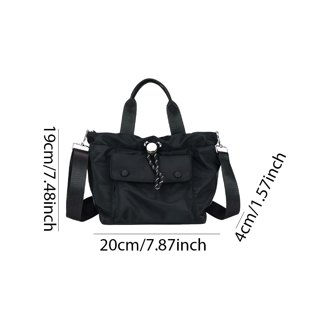 All-Match Crossbody Bag Large Capacity Versatile Sling Bag Adjustable Strap Trendy Nylon Handbag Summer Vacation Handbag