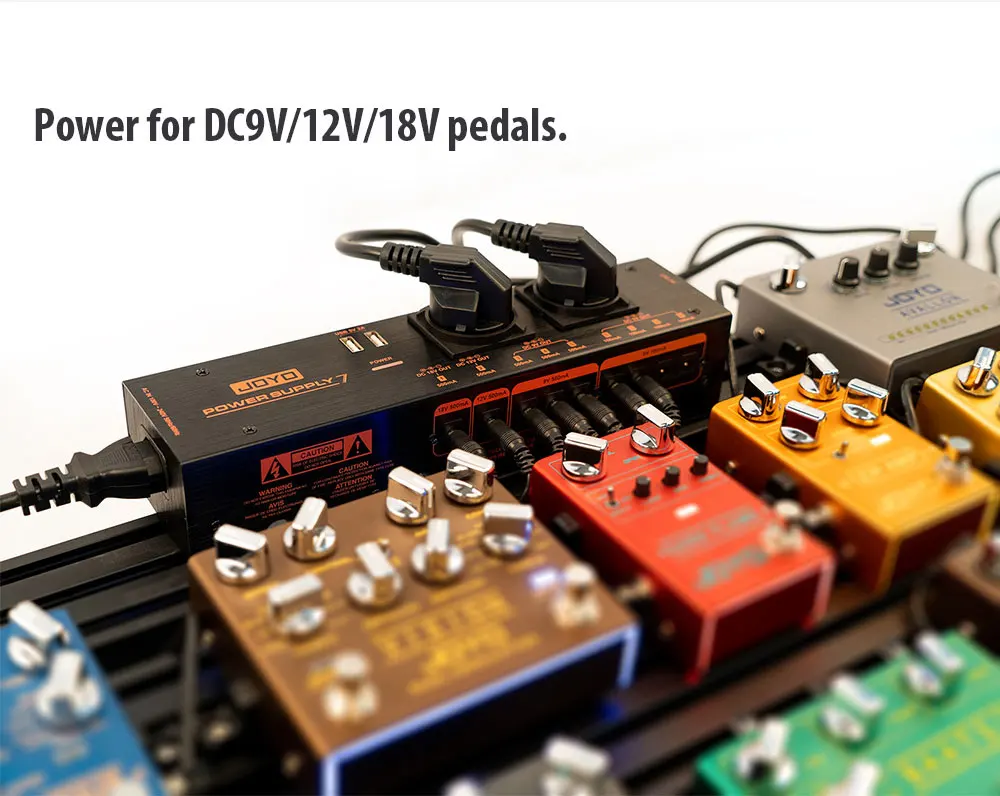 JP-07 Guitar Pedal Power Supply 9 DC Outputs 9V/12V/18V (100mA/500mA) with Isola