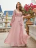 Unithorse Pearls Detail Butterfly Sleeve Chiffon Bridesmaid Dress 4