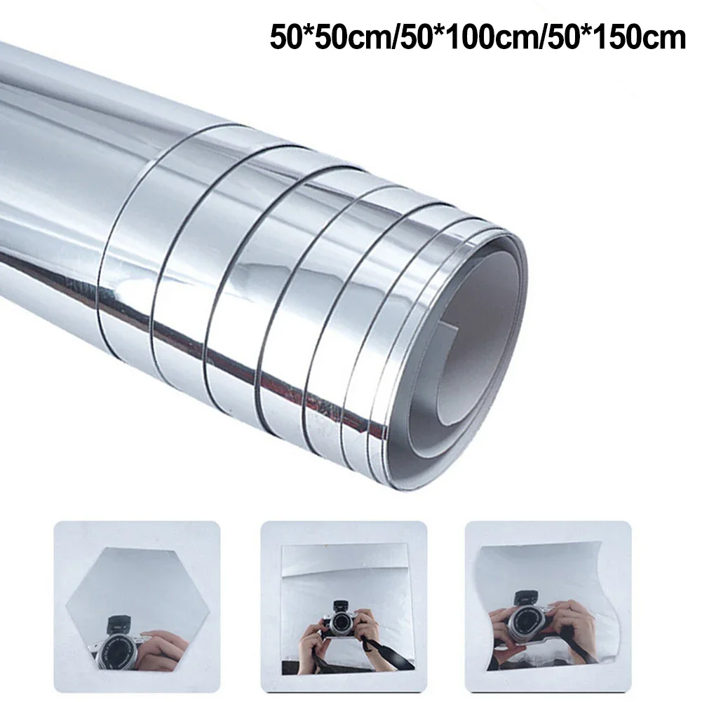 Wall Mirror Sticker Film Self-Adhesive Privacy Film Wall Sticker for Home Living Room Bedroom Decoraction