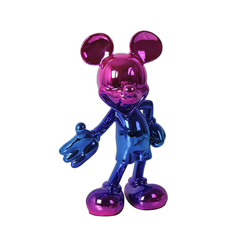 

Disney Anime Kawaii Mickey Mouse Beckoning Action Figure Resin Cartoon Sculpture Trendy Shop Home Decoration Ornaments Toys Gift