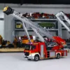New 1/14 4x2 RC Fire Truck Remote Control Fire Fighting Vehicles With Light Sound Painted Assembled Car Toy Model Gifts 4