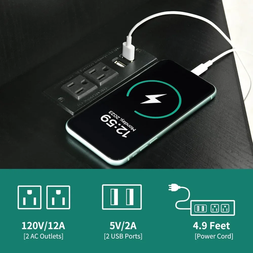 New2025-Corner TV Stand for TVs up to 55/50 Inch with Power Outlet, Modern Farmhouse Entertainment Center, Wood TV Media Console