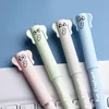 4pcs Cute Bear Erasable Pen, Coffee Colored Cartoon Bear Design- 0.5mm Black/Blue Ink, Fine Writing Instruments for Office Use 4