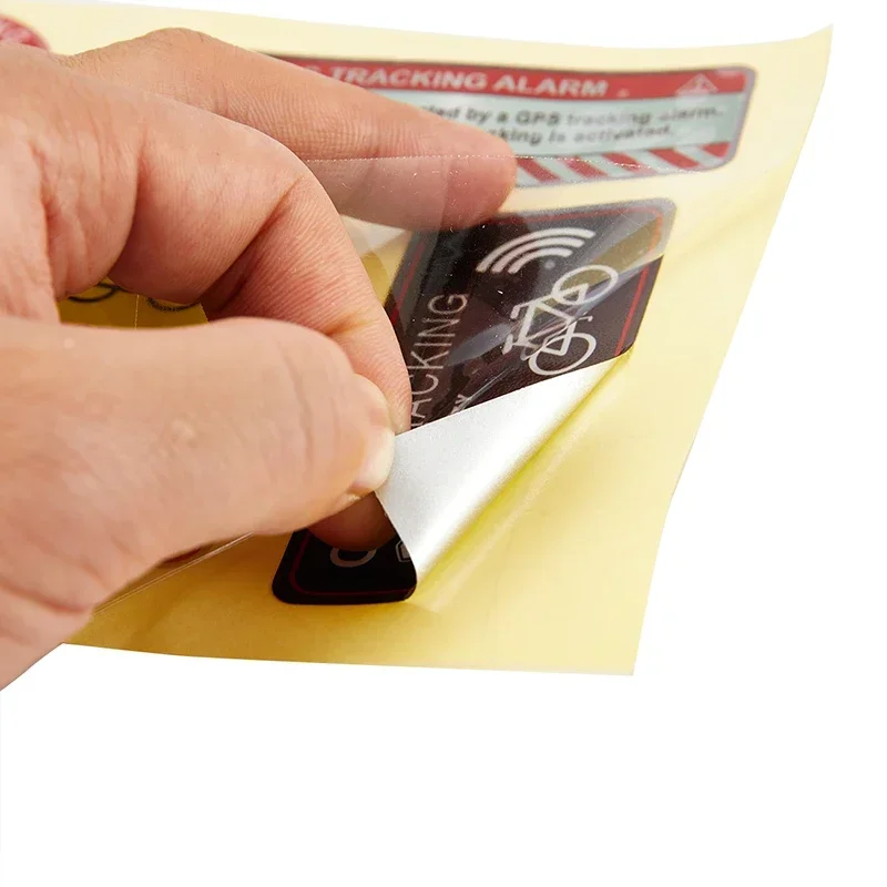 1set Bicycle GPS Sticker Scooter Motorcycle Anti-Theft Warning Sticker Tracking Reflective Waterproof Paster Bike Accessories