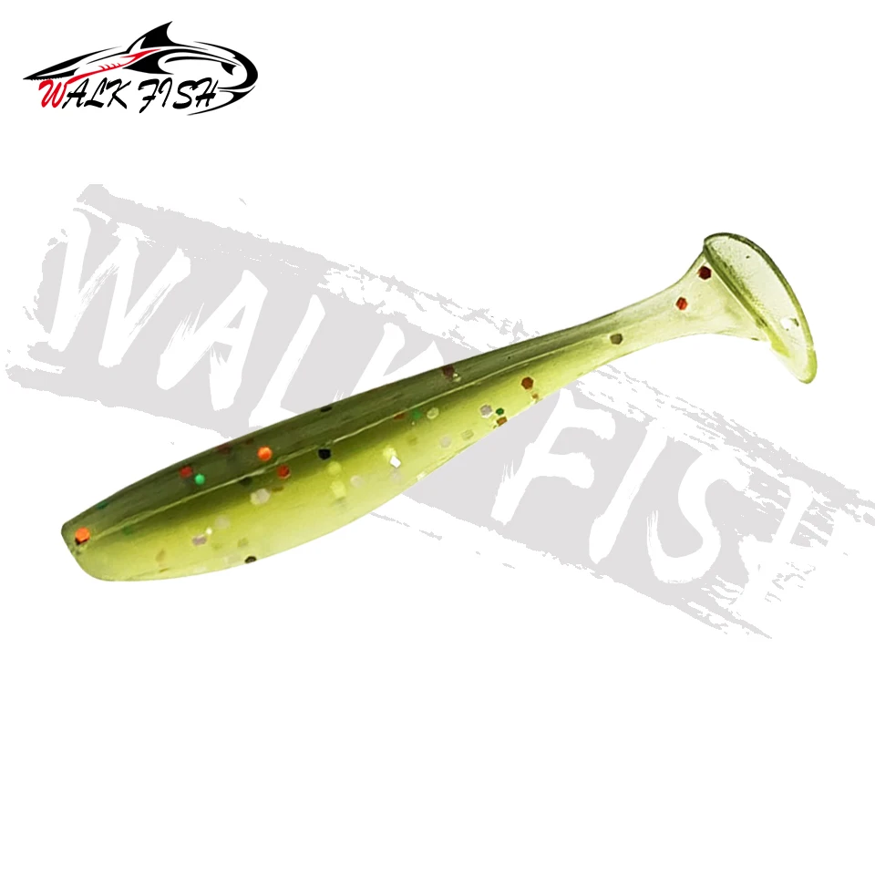 Walk Fish 20pcs 40mm 0,5g Weich köder Silikon köder t Schwanz Shad Wobbler Angel köder Seewurm Swimbait Streamer Silikon köder – Detail 9