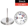 Stainless Steel Dial Bimetal Probe Thermometer Household Boiler Brewing Distilled Water Alcohol Thermometer Accessories 1