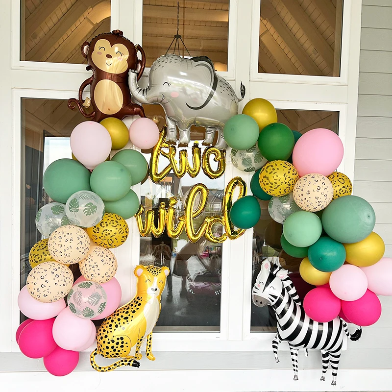 3D Elefanten-, Giraffen-, Tiger- und Löwenkopf Folienballons, Dschungel-Safari Geburtstagsparty Dekorationen, Kinder-Geschenk Spielzeug Helium-Luftballons – Detail 11