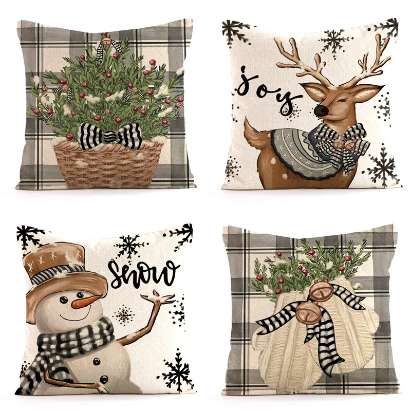 

45 см чехол для подушки с надписью "Merry Christmas", наволочка 2023, рождественские украшения для дома, украшение на Новый год и Рождество, 2024, Рождество