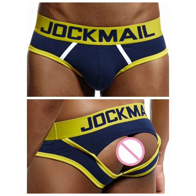 best mens underwear JOCKMAIL Brand Men Underwear Boxer shorts Backless Buttocks Cotton Sexy open back Gay Men Underwear JockStrap cuecas Gay panties mens boxers with pouch Boxers