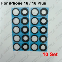 Premium Back Camera Glass Lens Replacement with Repair Tool Kit - 10 Pack (16 - 16Plus)