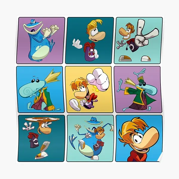 

Rayman Squares Poster Wall Painting Decoration Home Picture Decor Room Mural Modern Art Print Funny Vintage No Frame