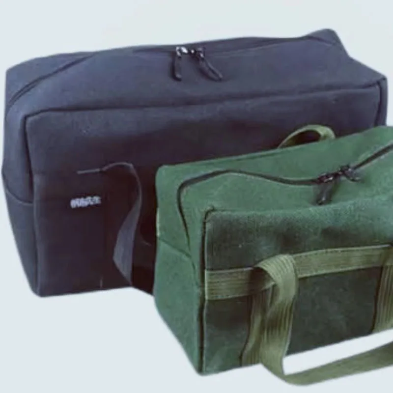 Cuboid Canvas Tool Storage Bag Durable Multifunctional Pouch Wrench Screwdriver Pliers Canvas Tool Bag Organizer Large Size 6