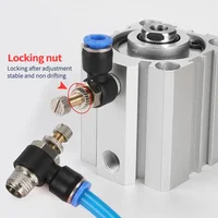 Gas pipe quick connector speed control switch regulating valve throttle valve pneumatic adjustable cylinder SL 6 8 01 02 M5 3