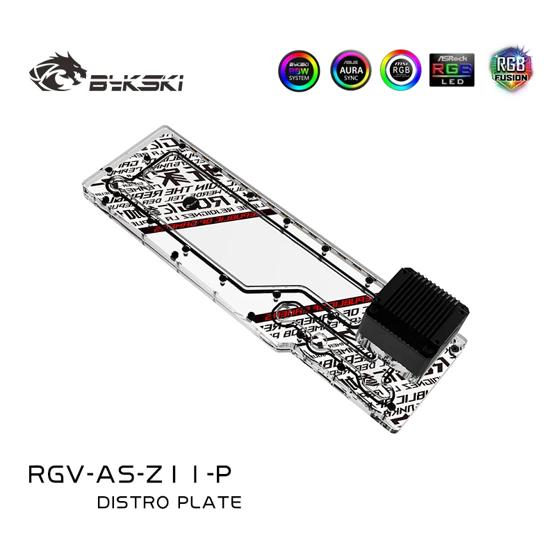 Bykski Rgv-As-Z11-P Piastra Distro Per Asus Rog Z11 Case Waterway Boards Per Intel Cpu Water Block Single Gpu Building,