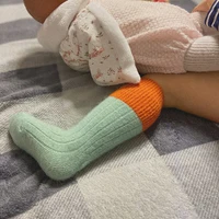 2-12 Year Wool Socks Girl Stitch Kids Baby Girls Children's Boys Sock Cute Toddler Warm Winter Woman Leggings Clothing 4