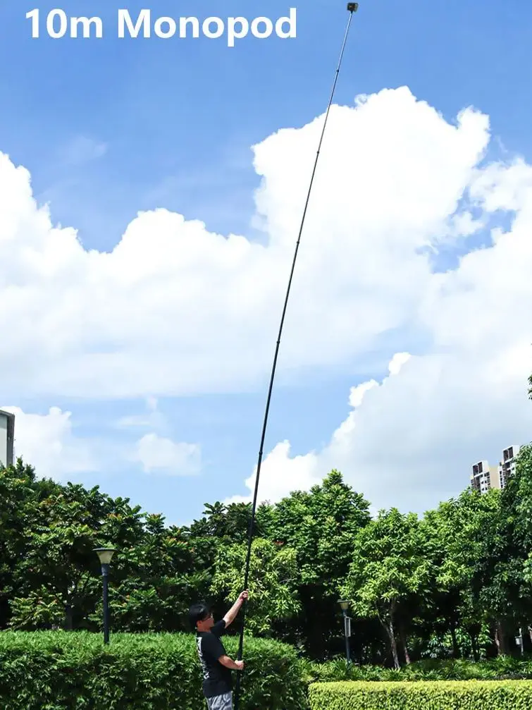 10 m Selfie Stick Aluminium Legierung Einbeinstativ Teleskop Einstellbare Fotografie Lange Stick für GoPro Insta360 X4 X3 Kamera für iPhone – Detail 2